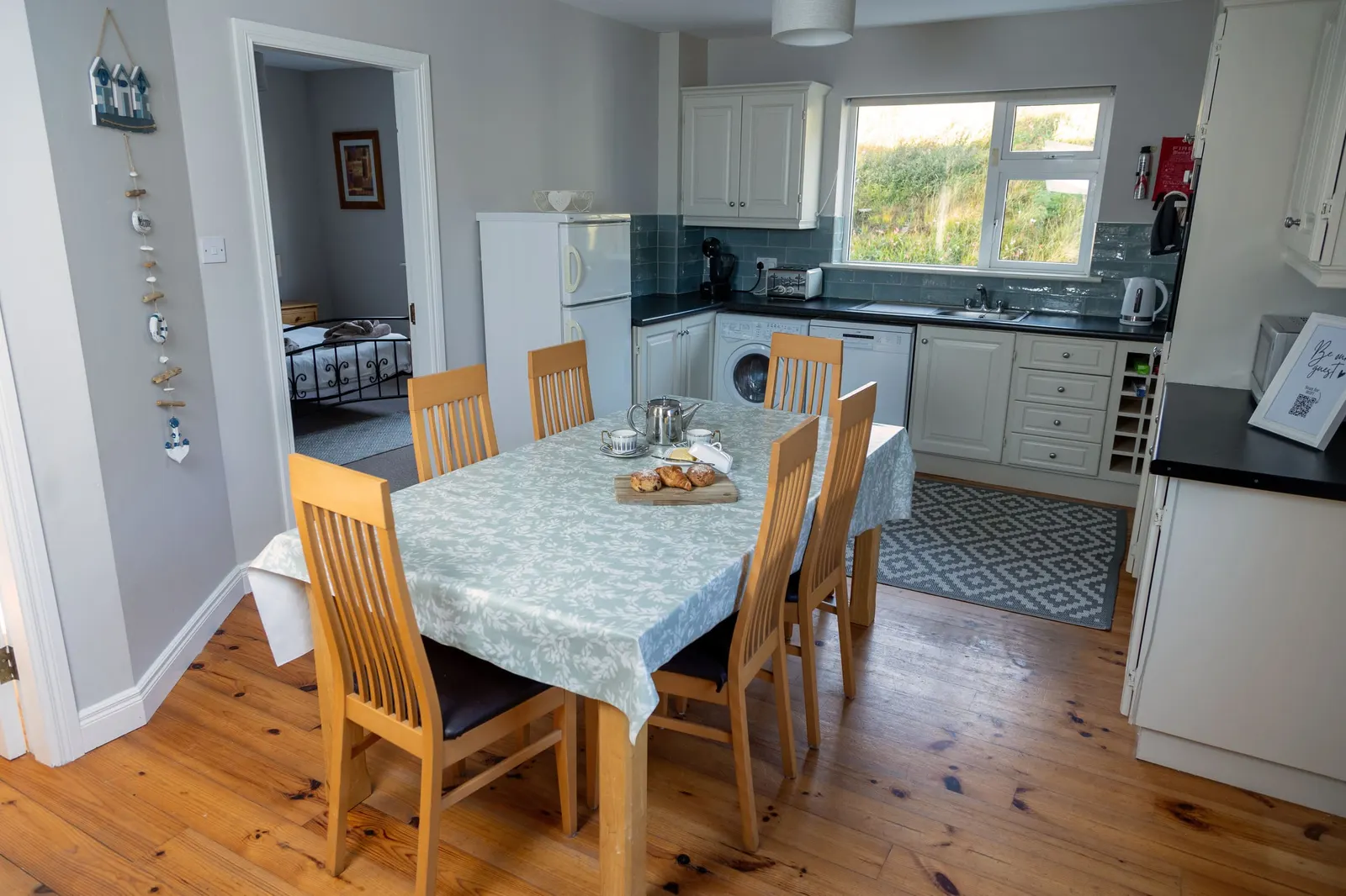 The kitchen at Brandon Bay View, Cloghane, one of our self catering holiday homes in Kerry